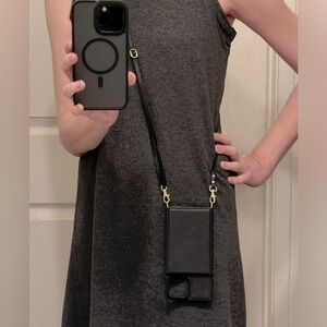 iPhone 13 Pro Max Case/Wallet with Credit Card Slots & Removable Crossbody Strap